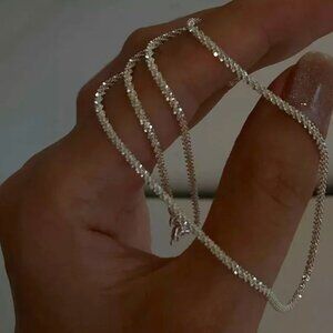 New Silver Clavicle Chain Choker Necklace